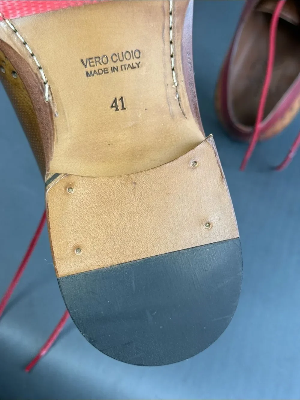 JOSE REAL VELOCE CUOIO ENGLAND OXFORD shoes men’s size 8 (41)